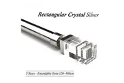 Rectangular Square Deco Curtain Rod & Finial Set, Extendable from 120cm - 380cm