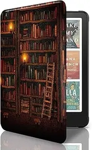 Govmeie Case for 6.8" Kindle Paperwhite 11th Generation 2021, PU Leather Cover with Auto Wake Sleep & Hand Strap for Signature Edition & Kindle Paperwhite 2021-Book House
