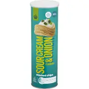 Woolworths Sour Cream & Onion Stacked Chips 160g