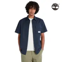 在飛比找momo購物網優惠-【Timberland】男款深藍色Outlast短袖襯衫(A