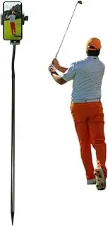 Golf Monopod Selfie Stick, Golf Swing Analyzer Holder, Portable Phone Spike Stake for Recording Golf Swing, Golf Phone Stand for Golf Training Aid, Golf Swing Phone Camera Pole Mount