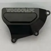 HONDA CBR 1000RR 2008-2016 WOODCRAFT CLUTCH COVER ENGINE PROTECTOR - BLACK PLATE