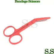 Lister Bandage Scissors 3.5" Red Color Surgical Instruments Stainless Steel