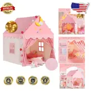 Cozy Kids Tent with Mat and Shining Star Lights - Perfect for Indoor Play