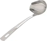 FELTECHELECTR Pc Unique Stainless Steel Kitchen Skimmer Spoon Drizzle Tableware Silver Soup Spoon