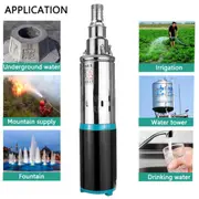DC 12V 180W Solar Water Power Pump Submersible Bore Hole Pond Deep Well 3m�/h