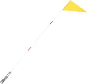 POPETPOP 1 set Bicycle Safety Flag Triangular Advertising Bike Flag with Wear Resistant Pole Easy Mounting Bracket for Seniors Cycling Safety
