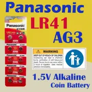 Genuine Panasonic 10x AG3 LR41 G3A GP92A 1.5v Alkaline Batterie Cell Battery