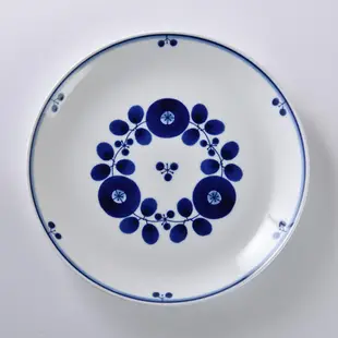 日本 HAKUSAN 白山陶 BLOOM 圓形餐盤 圓盤 餐盤 花中間 26cm