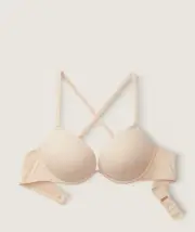 PINK Victorias Secret Nwt Wear Everywhere Super Push Up beige Bra 32C ( 2 Bras)