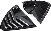 2PCS ABS Glossy Black Rear Side Window Louver Shutter Cover Compatible For Seat Leon MK2 1P1 2008-2012 Window Triangle Trim Accessories(Piano black)