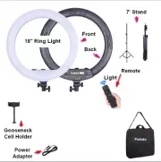 Fodoto 18" inch BiColor LED Ring Light Kit with Stand Social Media/Beauty Shoot