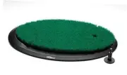 Flight Deck Golf Hitting Mat - Oval Shape Outdoor/ Indoor Real Grass-Like