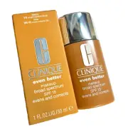 Clinique Even Better Makeup Evens and Corrects WN 98 Cream Caramel 1 oz NIB