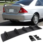 For Honda Civic LX EX Sedan 32" Rear Bumper Diffuser Splitter Chin 10x Shark Fin (for: Honda Civic)