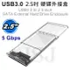 【JSJ】USB3.0外接盒 2.5吋外接盒 透明 硬碟 SSD 外接盒 SATA 7mm 9.5m (7.1折)