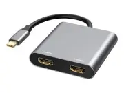 4xem 4XUSBCHUB07 Usb C Dock 2 X Hdmi Usb 2.0 Cabl Usb C Pd Power Delivery 4k