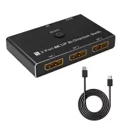 1*8K DisplayPort Splitter 3 in 1 Out 1 in 3 out 3x1 1x3 Display Port Adapter