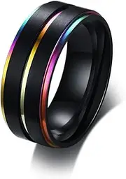 [WOFASHPURET] Ring for Men Mens Rings Men's Rings Mens Titanium Steel Ring Color Steel Ring