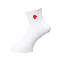 在飛比找momo購物網優惠-【DESCENTE】男女運動厚底短襪-日本製 襪子 運動 訓