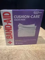 NIB Gauze Pads Band-Aid Cushion-Care 10 Large Pads