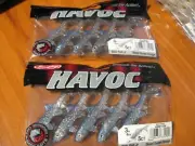2 Packs Berkley Havoc Soft Fishing Bait Lures / 3" Sick Fish Jr / Disco Shad