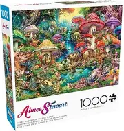 Buffalo Games - Aimee Stewart - Merry Mushroom Village Picnic - 1000 Piece Jigsaw Puzzle for Adults Challenging Puzzle Perfect for Game Nights - Finished Size 26.75 x 19.75