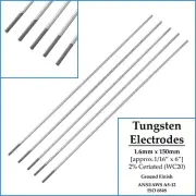 WC20 5pcs 1.6mm x 150mm Tungsten Electrode Tig Welding 2% Ceriated DC AC