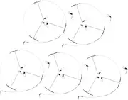 GALPADA 5pcs Fishing Tackle Leaders: Stainless Steel Wire Fishing Leader Rigs Trace with Swivels Snap for Saltwater Silver