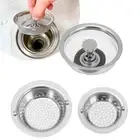 Stainless Steel Colander Plug Filter Basket Food Hair Stopper Sink Strainer