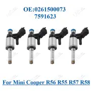 4 Pcs Fuel Injector 0261500073 7591623 For Mini Cooper R56 R55 R57 R58 (for: Mini)