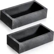 2 Pieces Graphite Ingot Mould Crucible Mould for Casting Gold Silver Metal Alumi