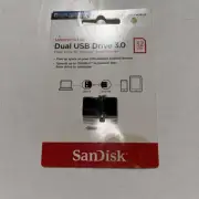SanDisk 32GB Ultra Dual USB 3.0 Flash Drive for Android Smartphones NEW