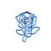 Creative Paper Clip Kit Delicate Rose Gold Envelope Hanger Elegant Royal Blue Rose Shape Paper Clip Set Bookmark Office Supplies