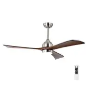 MODERN HABITAT AuraVista 52 in.Indoor Chrome Ceiling Fan+LED Light Bulbs+Remote