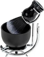 1Set Beard Brush and Shave Mug Kit Ergonomic Shaving Brush with Natural Bristles for and Distributing Beard Oil for Men Grooming Routine
