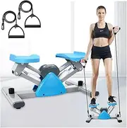 Exercise Stepper, Mini Twisting Stepper Exercise Machine with Resistance Bands, Aerobic Stepper with Display, Massageabl