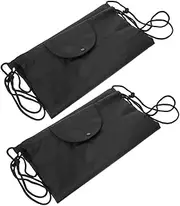 HAWILLOSCH 2pcs Helmet Storage Bag Black Drawstring Backpack for Electric Motorcycles and Mountain Multiuse Design with Closure to Keep Helmets