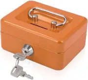 Cash Box with Money Tray,Storage Safe Lock Box with Key,Money Saving Organizer