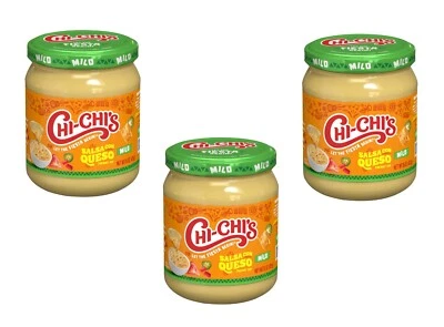 3 Pack CHI-CHI'S Mild Salsa Con Queso Dip Size 15 oz Jars – Creamy Cheese Dip