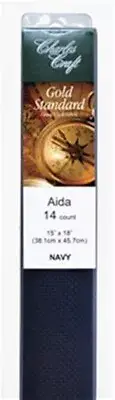 Cross Stitch Aida Fabric - Gold Standard Charles Craft Tube