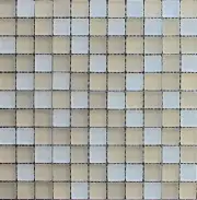 1X1 Palm Beach Blend Glass Mosaic Tile Matte Frosted Finish Backsplash BOX OF 10