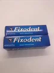 Fixodent Denture Adhesive Cream Lot Of 2 0.6 Oz Each Box