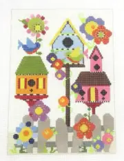 Needledeeva Springtime Birdhouse Garden Handpainted Needlepoint Canvas