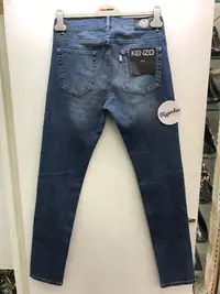 在飛比找Yahoo!奇摩拍賣優惠-KENZO Paris 原色 素面 刷白 牛仔褲 全新正品 