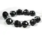Natural A++ Black Garnet Onion Shape Faceted Gemstone Loose Beads For Jewelry
