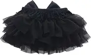 HONMEET 1pc Tutu Skirt Flower Headband for Girls Satin Elastic Waistband Size l Photo Prop Birthday Dress Accessory
