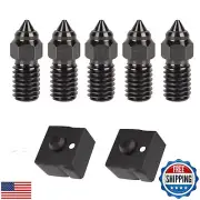 Wefuit 5PCS Ender 3 V3 SE Hardened Steel Nozzles 0.4mm, High-Speed Printing a