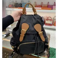 在飛比找Yahoo!奇摩拍賣優惠-Burberry 博柏利 黑色 Rucksack 中號 黑色