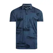 Weird Fish Mens Sarat Sailboat Organic Cotton Polo Shirt